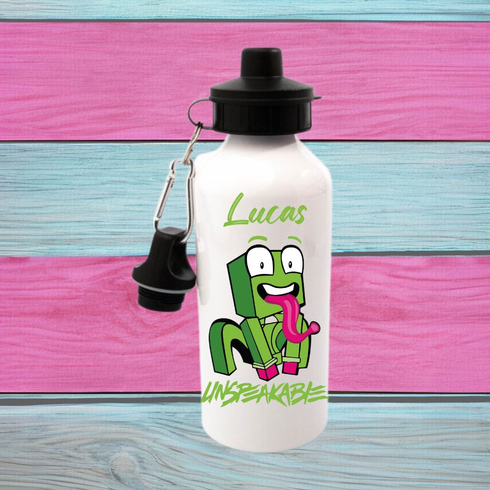 Unspeakable Style Aluminium Water Bottle With Any Name, Available In White Or Silver