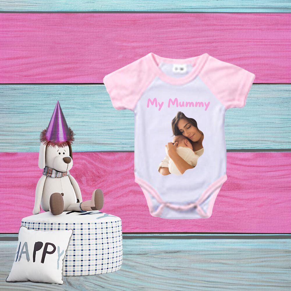 My Daddy / Mummy Baby Body Suit, Baby Grow, Printed With Any Photograph
