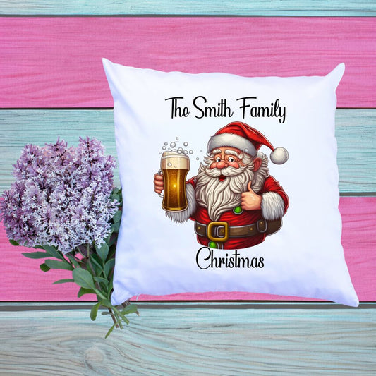 Santa Personalised Christmas Festive Cushion Covers, Free P+P