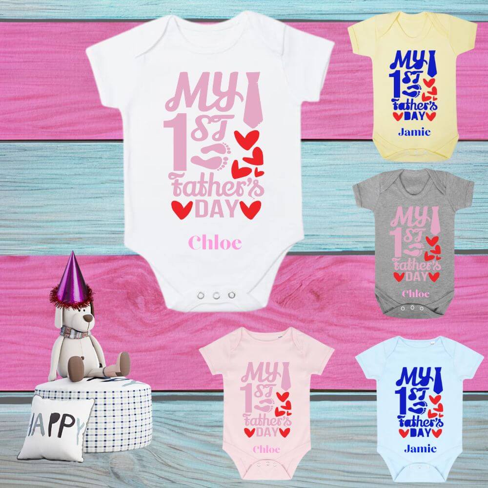 my 1st Fathers day baby grow