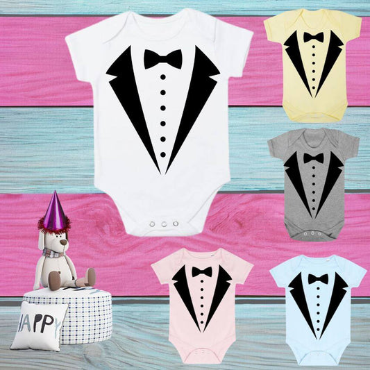 baby tuxedo baby grow