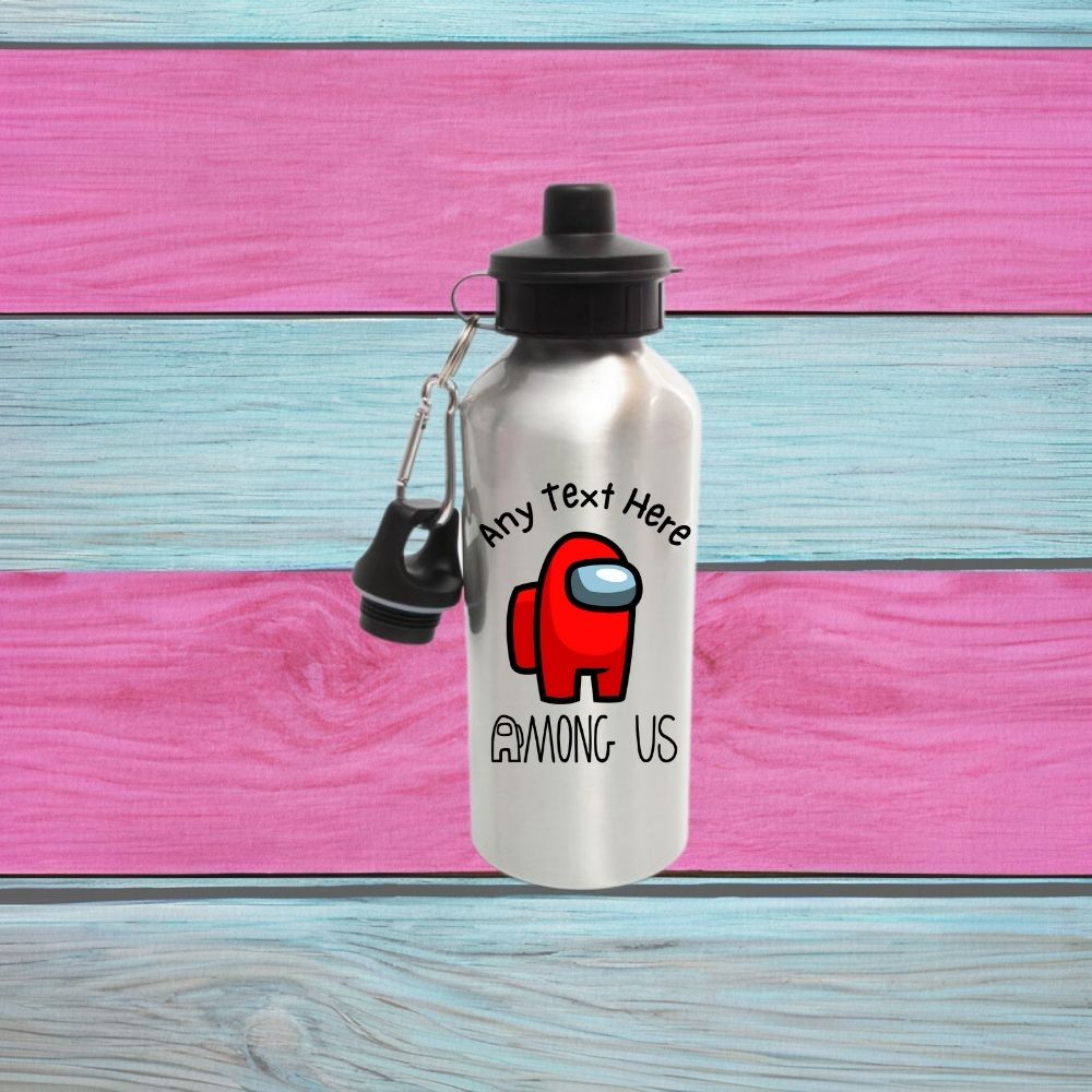 Printed 600ml About Us Aluminium Water Bottle, Available In White Or Silver