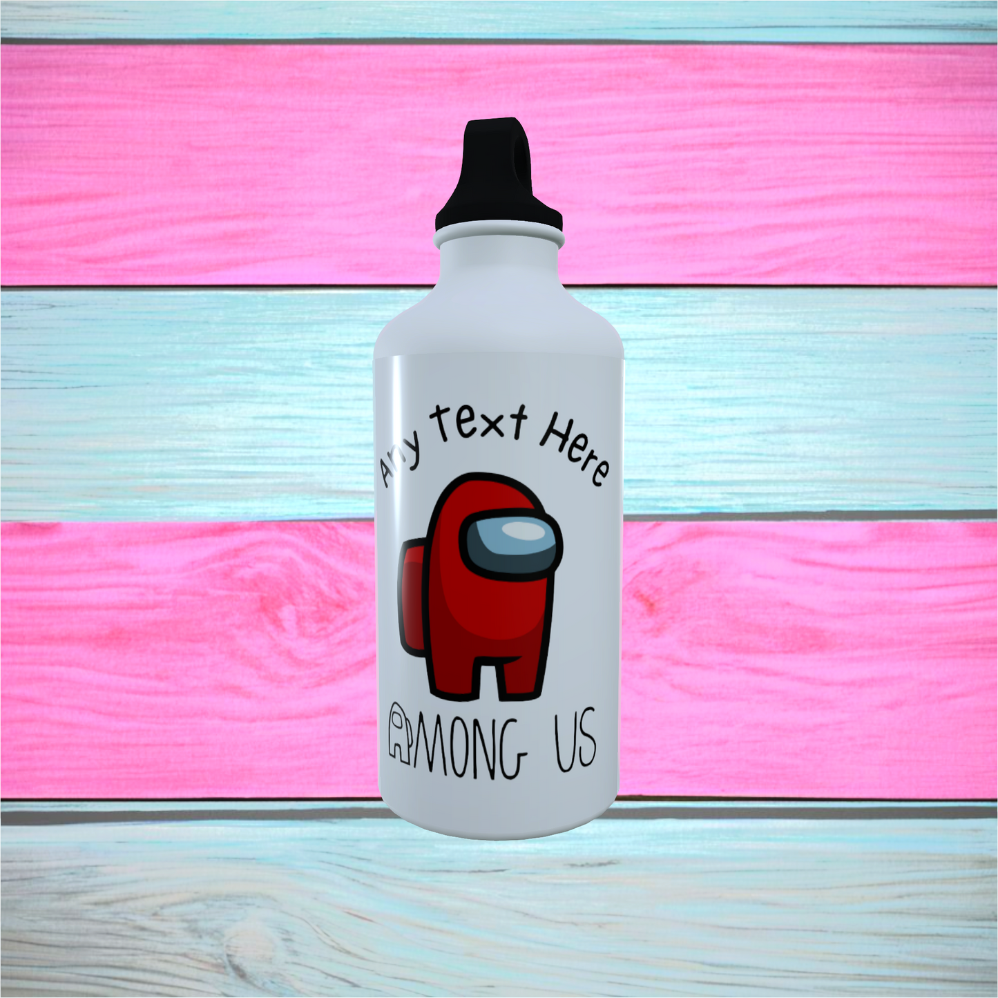 Printed 600ml About Us Aluminium Water Bottle, Available In White Or Silver