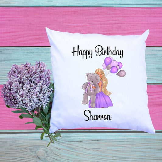 Quality Printed Cushion Cover, Fully Customisable, Any Text, 4 Hair Colours