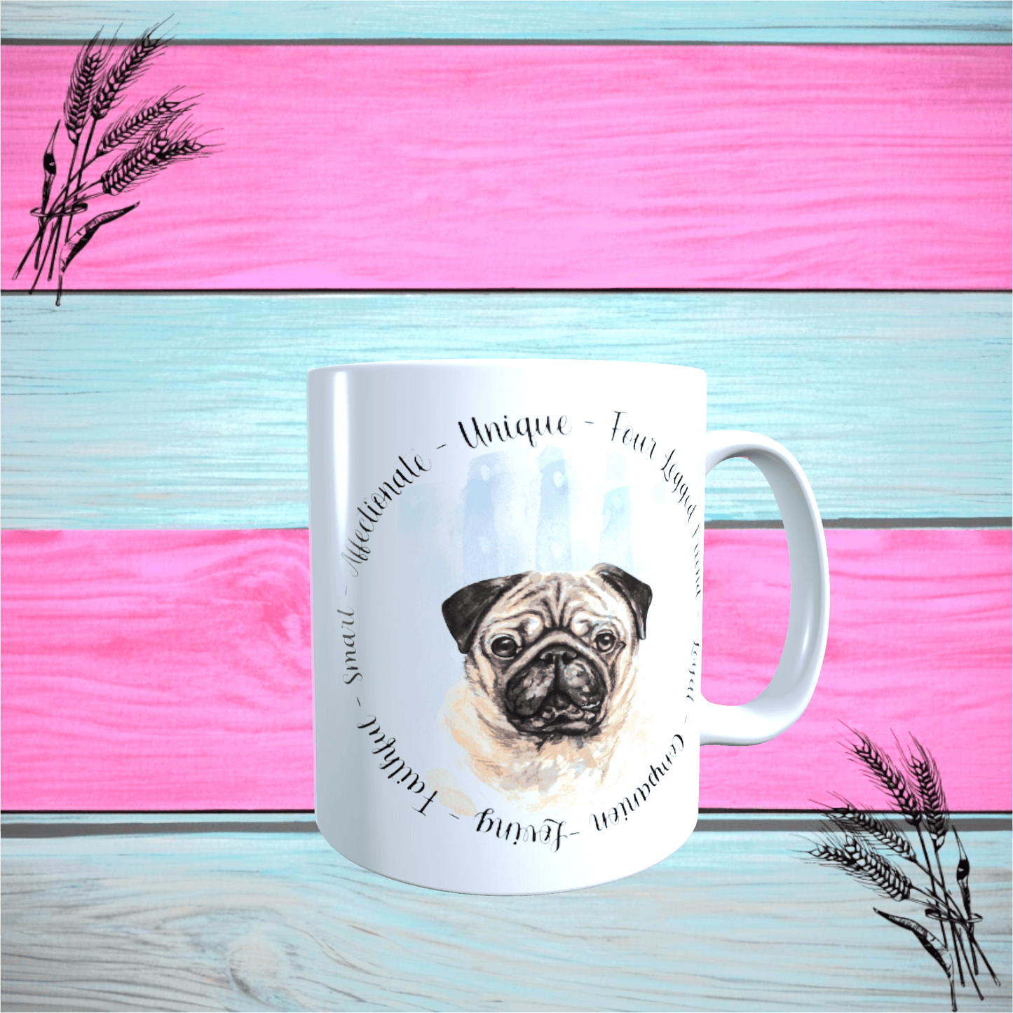 Quality Printed Unique Dog Picture Mugs All Breeds A-D