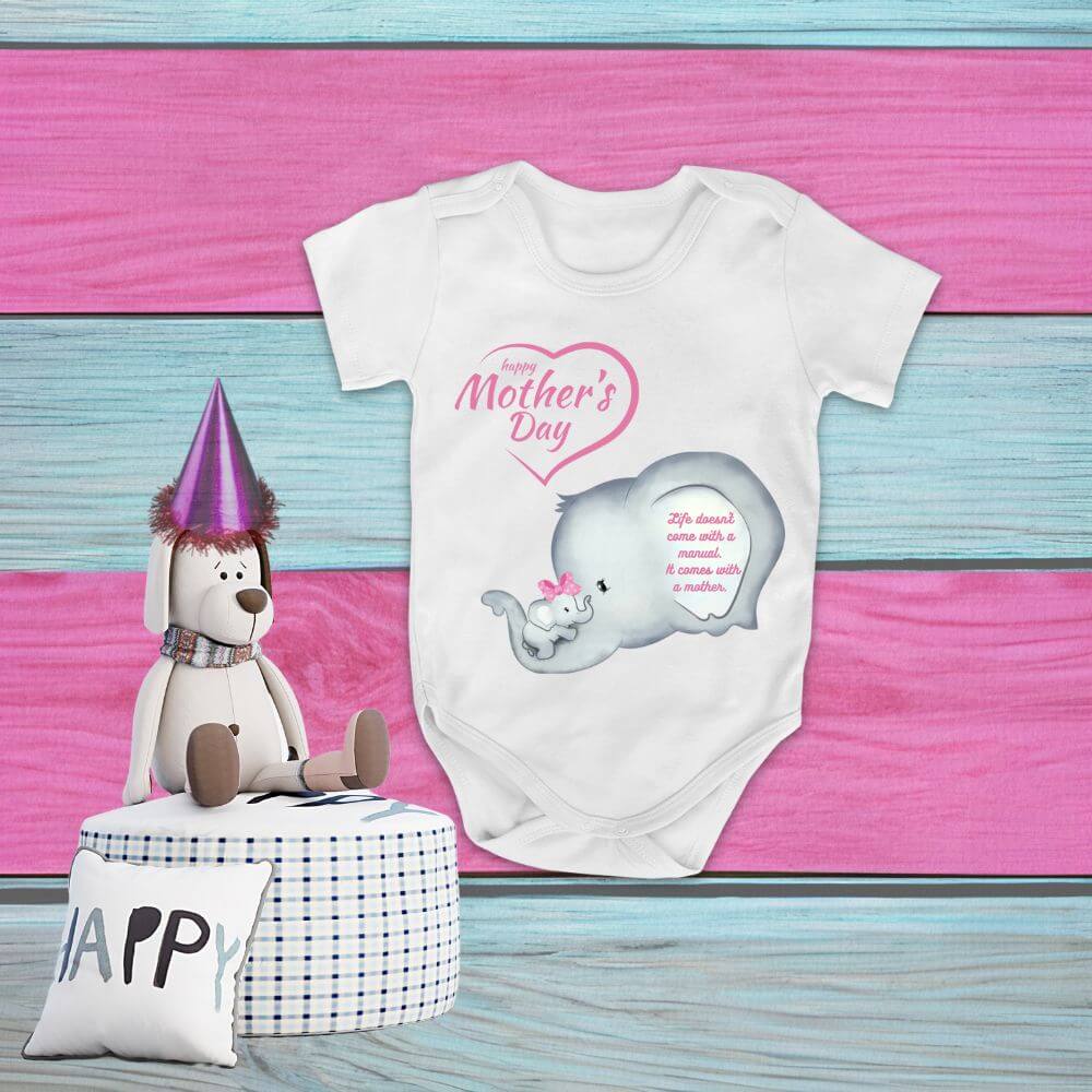 Mothers day Elephant Baby Grow
