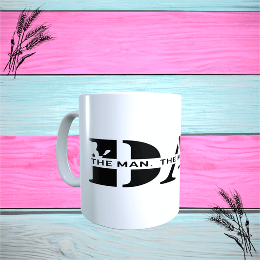 Novelty Printed Fathers Day Mug, "The Man The Myth The Legend", Gift for Fathers Day